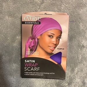 EVOLVE Purple Satin Wrap Scarf